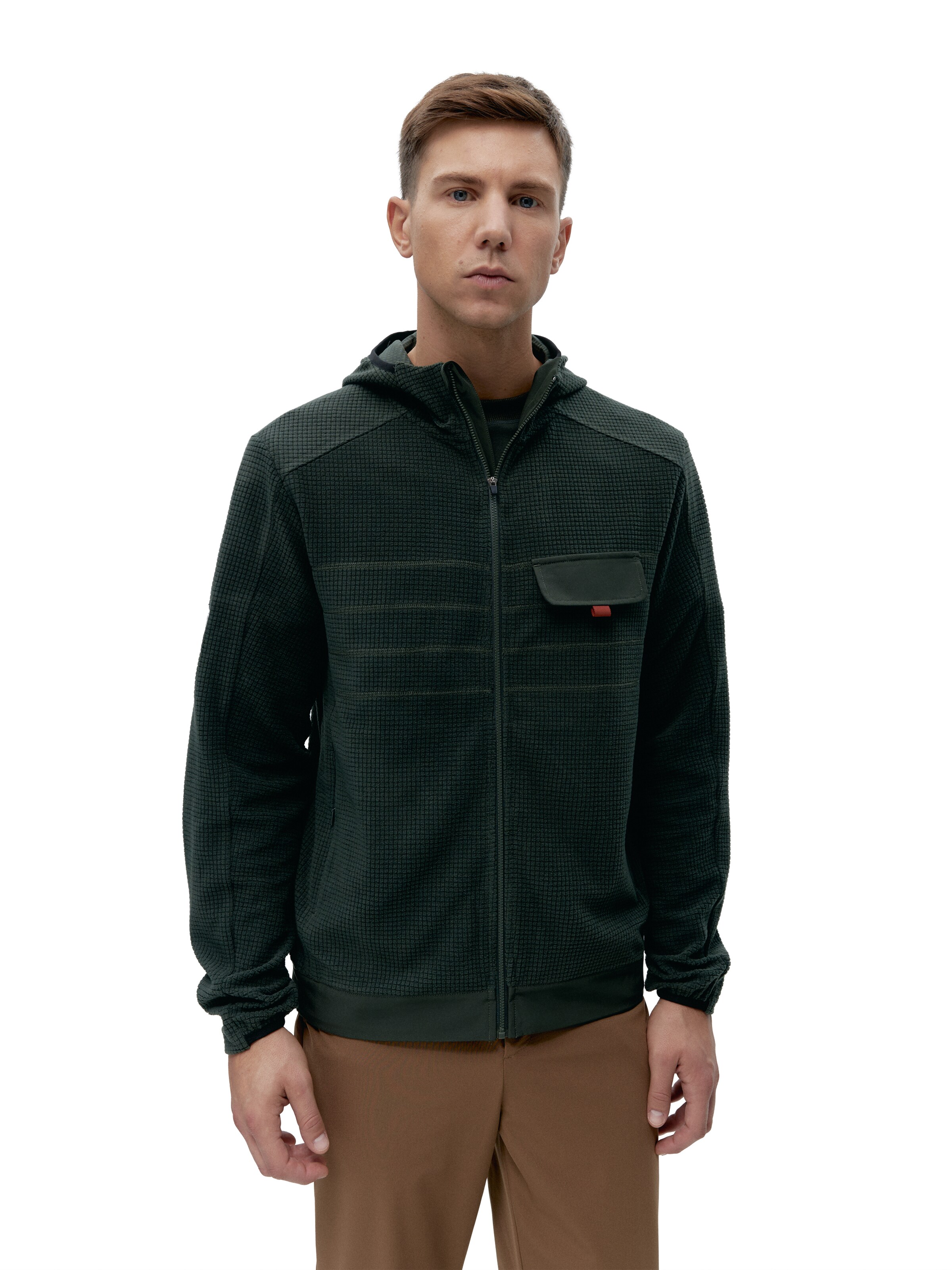 Born Living Yoga Tussenjas ' Baikal ' in Groen: voorkant