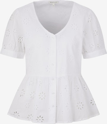 TOM TAILOR DENIM Blouse in White: front