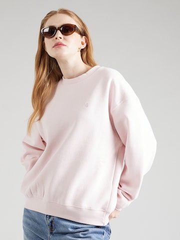 Volcom Sweatshirt 'STONE HEART UP' in Roze: voorkant