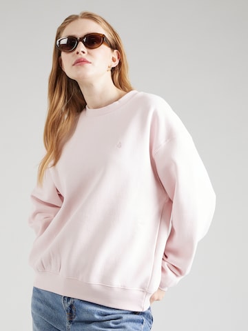 Volcom Sweatshirt 'STONE HEART UP' i rosa: framsida