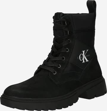 Calvin Klein Jeans Šněrovací boty – černá: přední strana