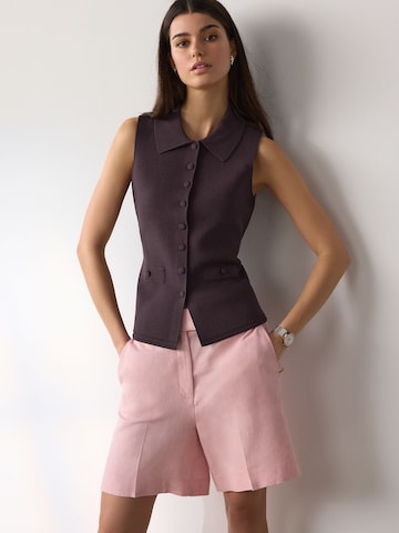 Next Kootud vest, värv pruun: eest vaates