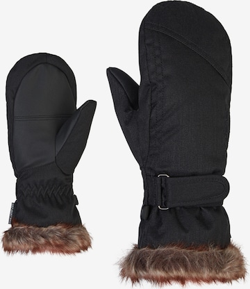 ZIENER Gloves 'LED MITTEN GIRLS glove junior' in Black: front