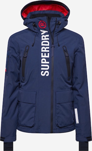 Superdry Snow Outdoorjas 'Ultimate Rescue' in Blauw: voorkant