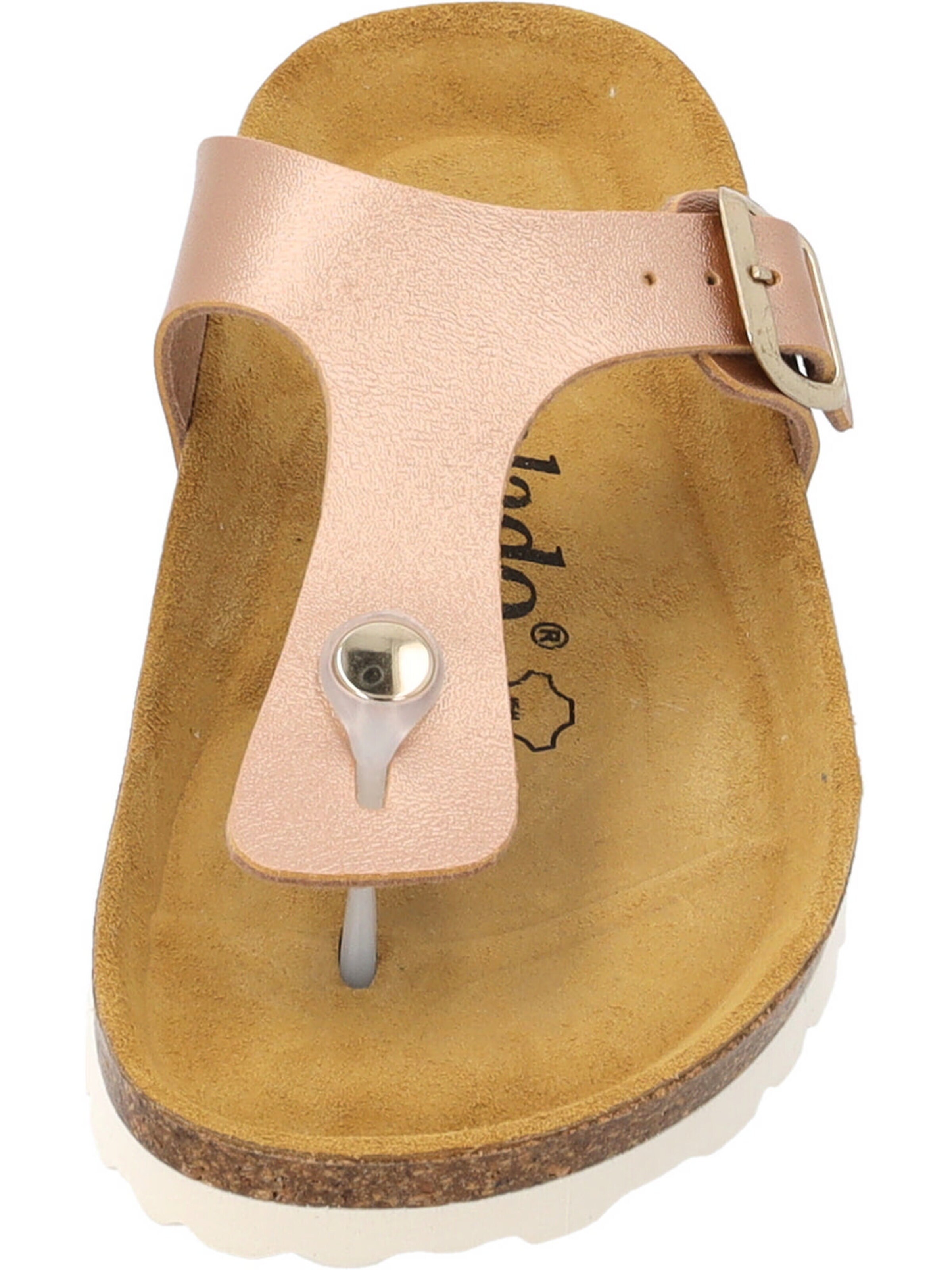 Palado T-Bar Sandals 'Kos Metallic' in Brown