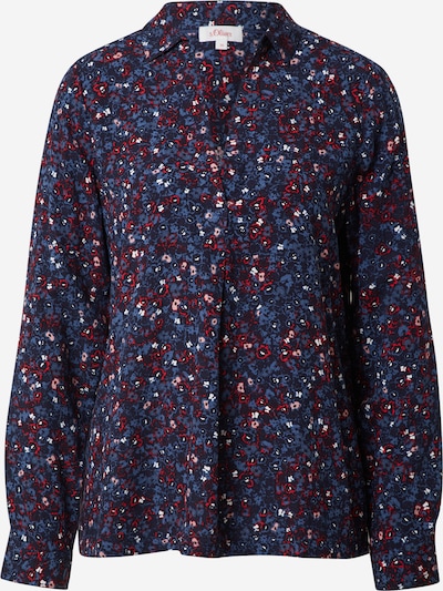 s.Oliver Bluse in navy / mischfarben, Produktansicht