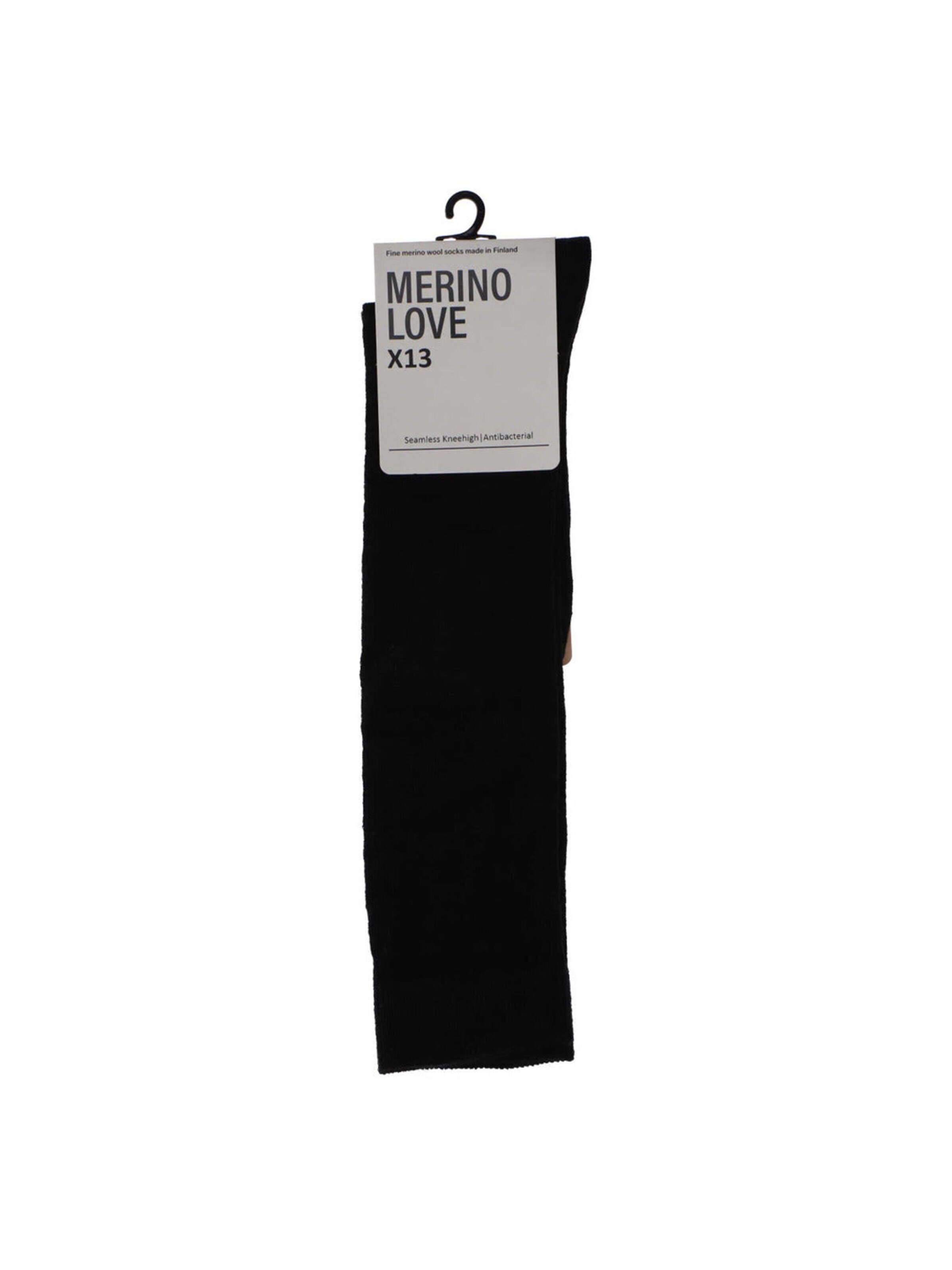 Merino Love Socks 'The Long Kniekousen' in Black