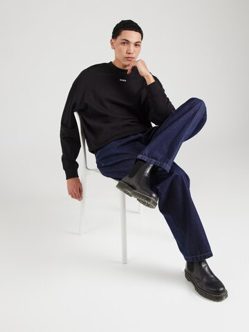 HUGO Sweatshirt 'Dapocrew' in Zwart