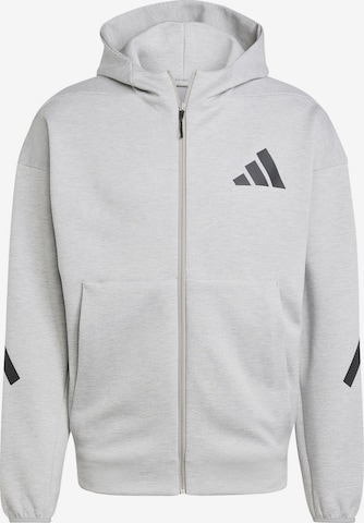 Giacca di felpa sportiva 'Z.N.E.' di ADIDAS SPORTSWEAR in grigio: frontale