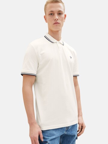 TOM TAILOR DENIM Poloshirt in Weiß