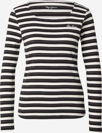 T-shirt Pepe Jeans en noir : devant