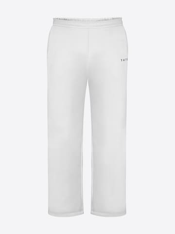 TATES Wide leg Workout Pants in White: front