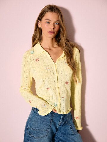 Next Gebreid vest in Geel