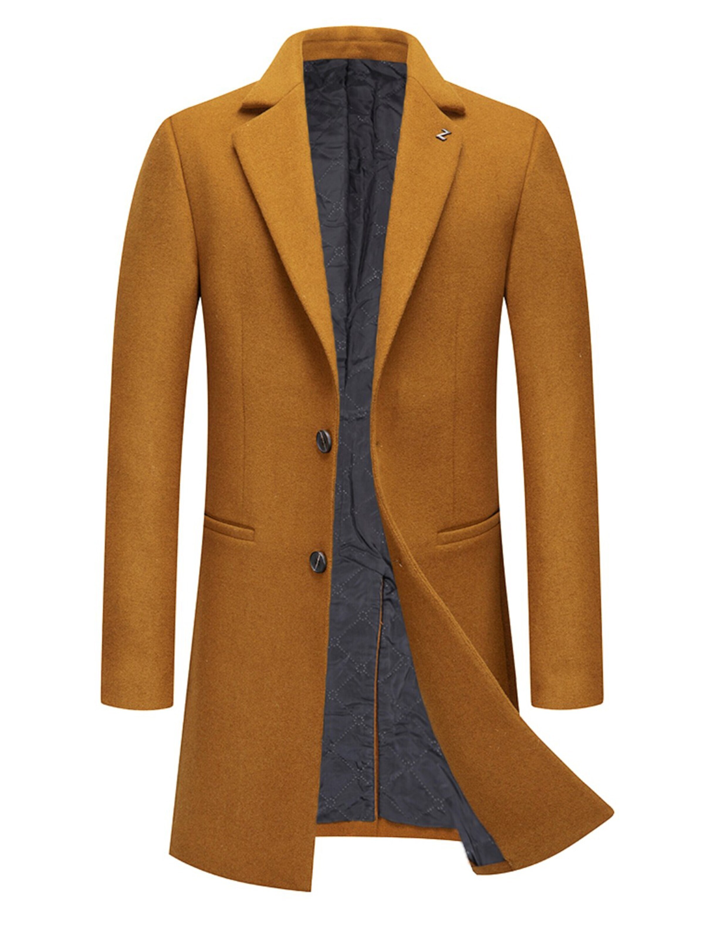 ALLTHEMEN Wintermantel 'Herbstgold'‌‌‌‌‌‌‌‌‌ in XS in camel, Produktansicht