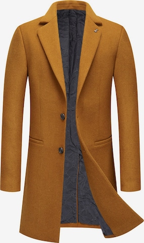 ALLTHEMEN Wintermantel 'Herbstgold' in Beige: Vorderseite