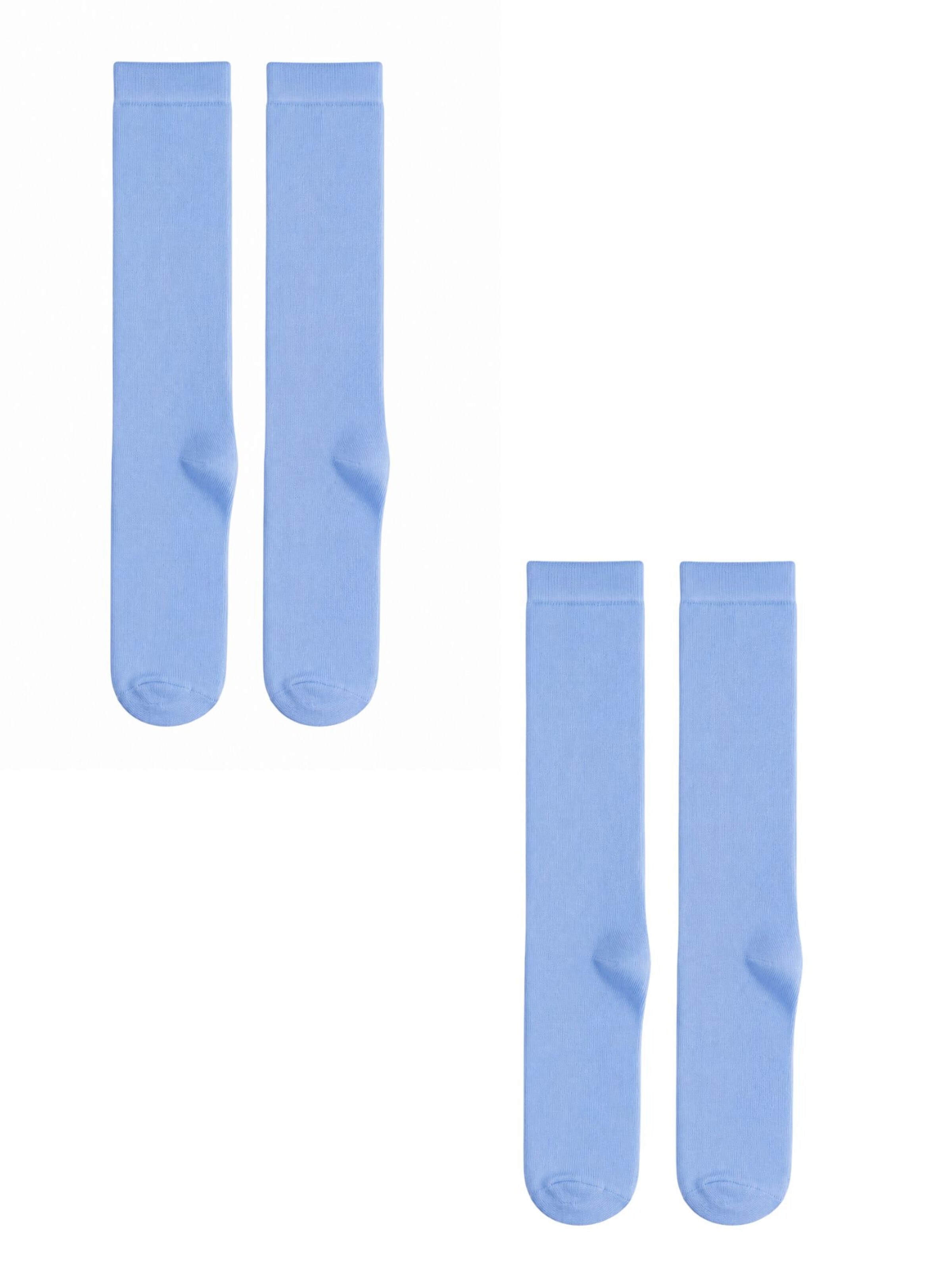 Albero Natur Socks 'Bio-Baumwoll-Kinderkniestrümpfe – 2er Pack' in Blue