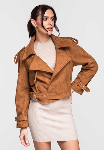 Manteau mi-saison 'OW-JAFL-0112' Ombre en marron : devant