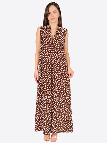Seasons of April Summer dress 'Grace' in Brown: front