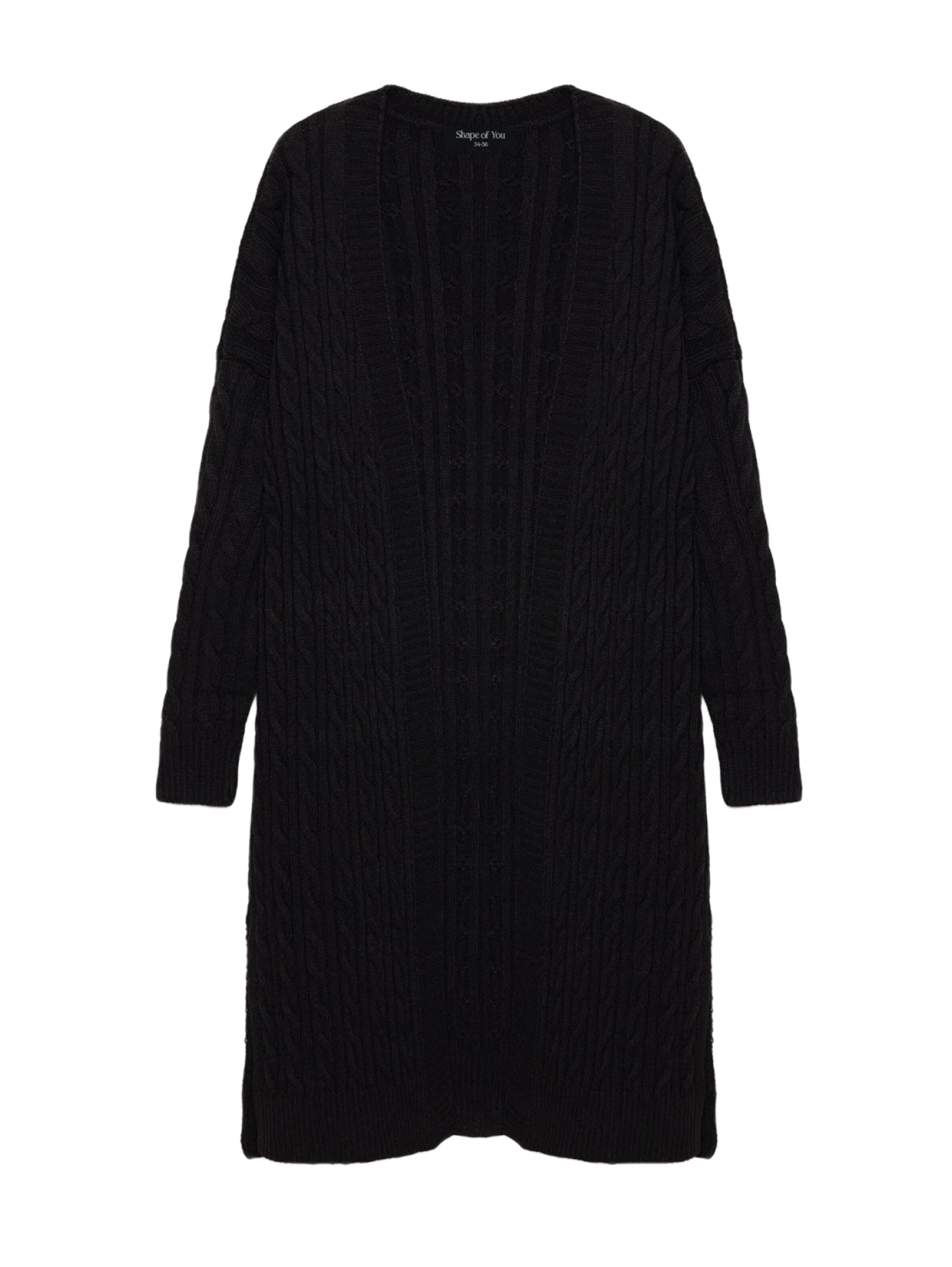 Shape Of You Knit cardigan in Black: front