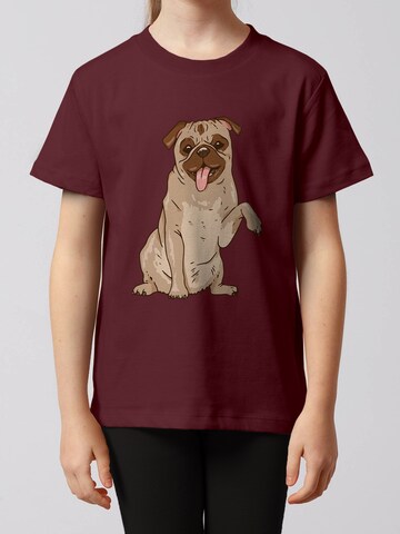 watabout.kids T-Shirt 'Mops' in Rot: Vorderseite