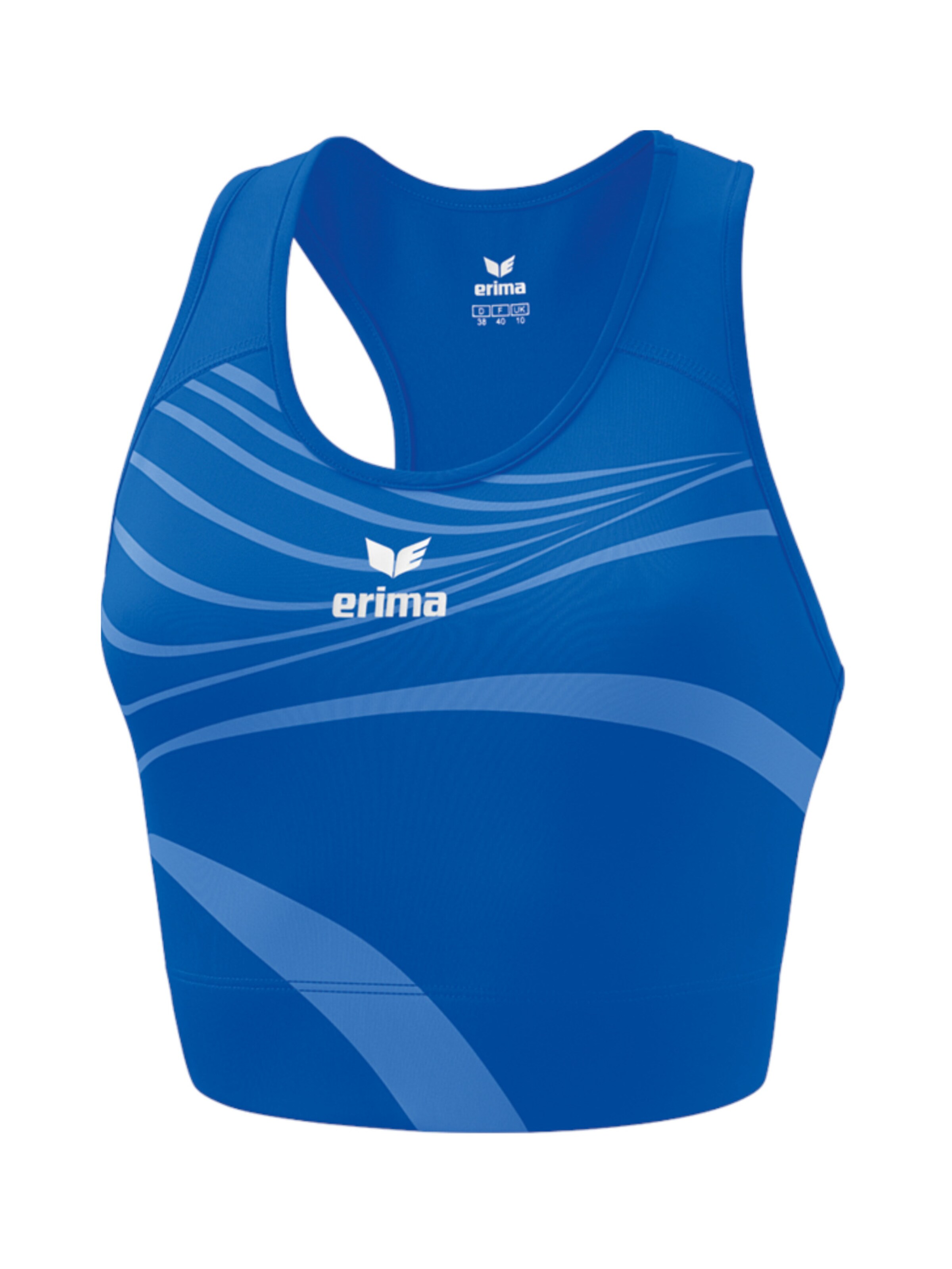 ERIMA Bustier Sporttop in Blau: Vorderseite