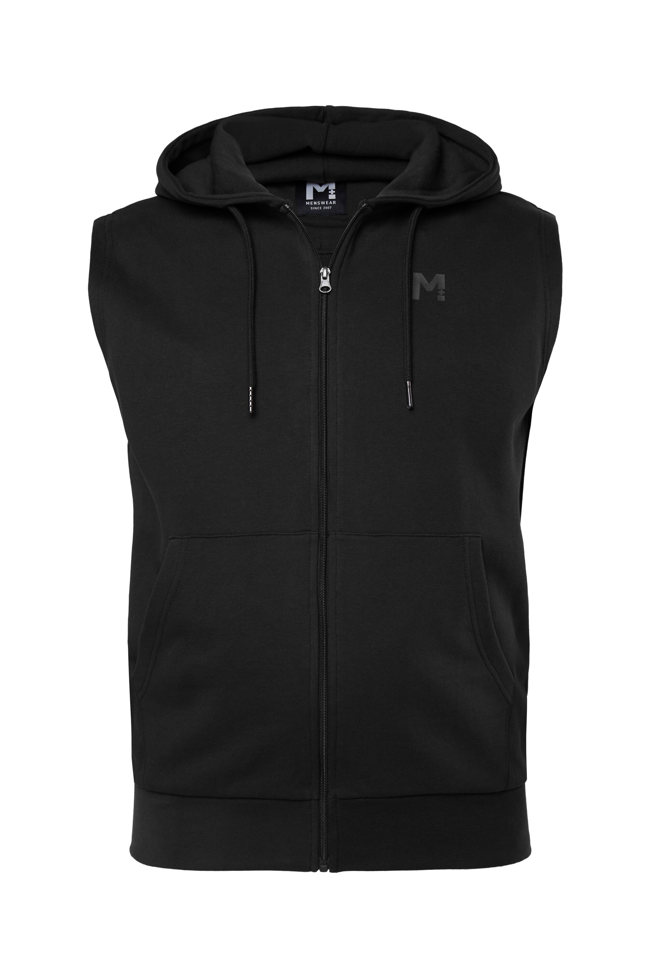 Men Plus Sweat jacket in Black: front