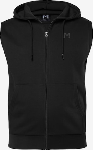 Men Plus Sweatjacke in Schwarz: Vorderseite
