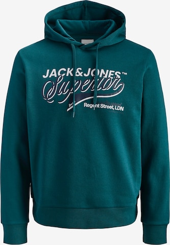 JACK & JONES Суичър в зелено: отпред