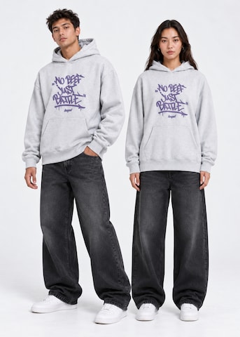Loyal Athletics by Kontra K Hoodie Unisex in Loose Fit in Grau: Vorderseite