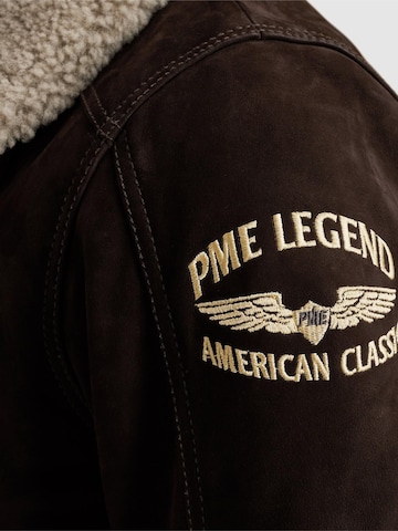 Veste mi-saison 'Greenville Fur leather jacket' PME Legend en marron