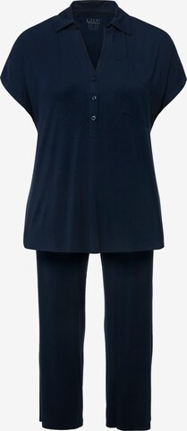 Ulla Popken Pyjama in Blauw: voorkant