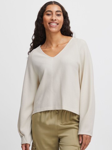 Pull-over ' Romo ' b.young en beige : devant