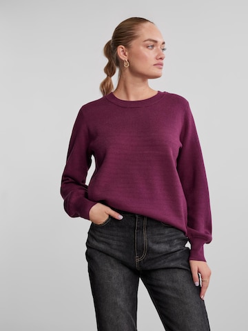 PIECES Пуловер 'Jenna' в лилав: отпред