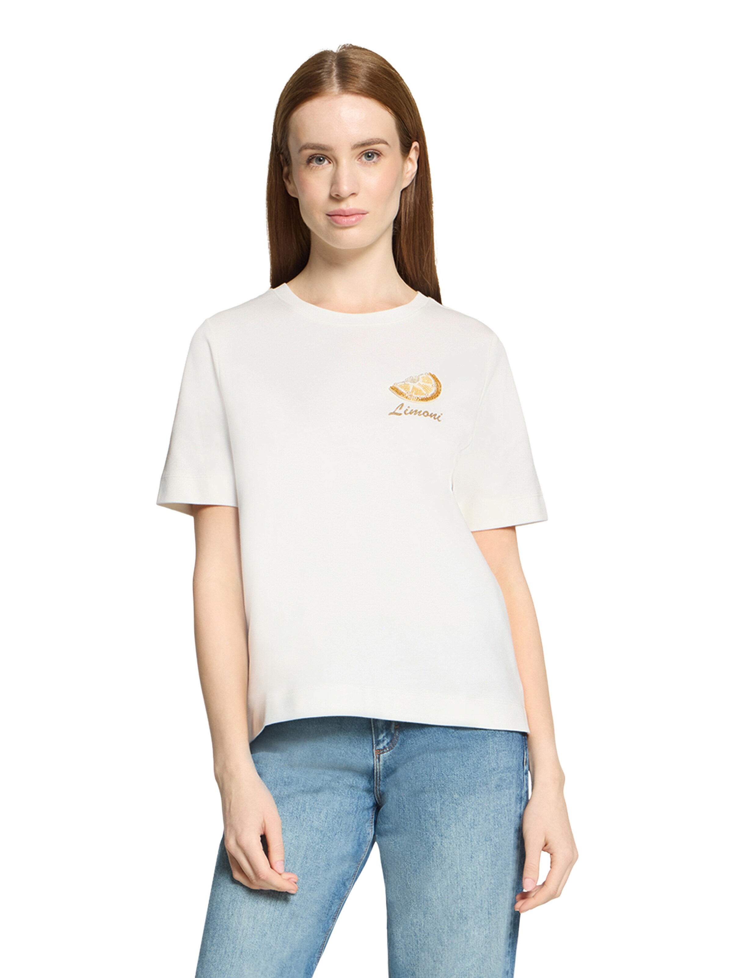 Cartoon Shirt in White: front