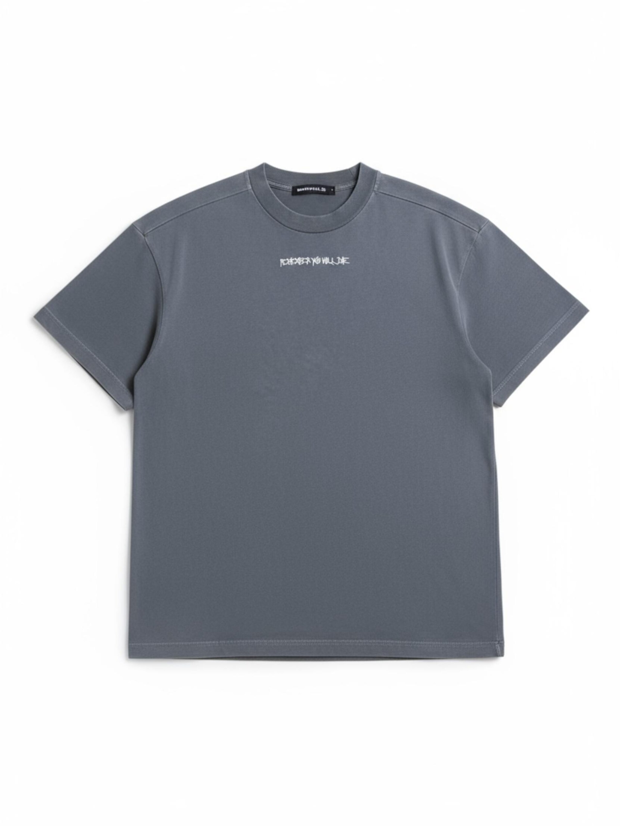 Remember you will die Shirt 'Kreuz' in Grey: front