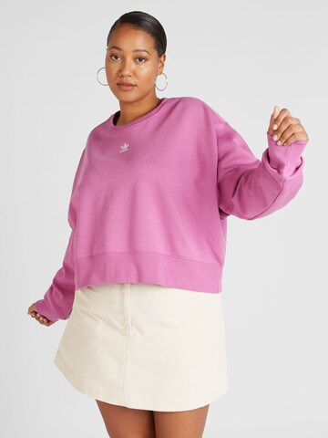 ADIDAS ORIGINALSSweater majica 'Adicolor Essentials' - ljubičasta boja: prednji dio