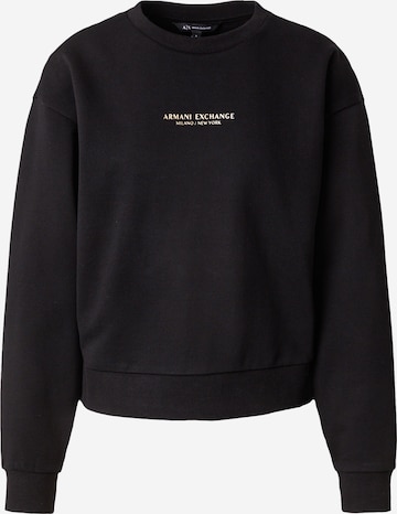 ARMANI EXCHANGESweater majica - crna boja: prednji dio
