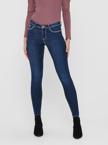 Skinny Jean 'Wauw' ONLY en bleu : devant