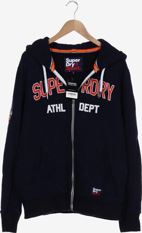 Superdry Sweatshirt & Zip-Up Hoodie in XXXL in Blue: front
