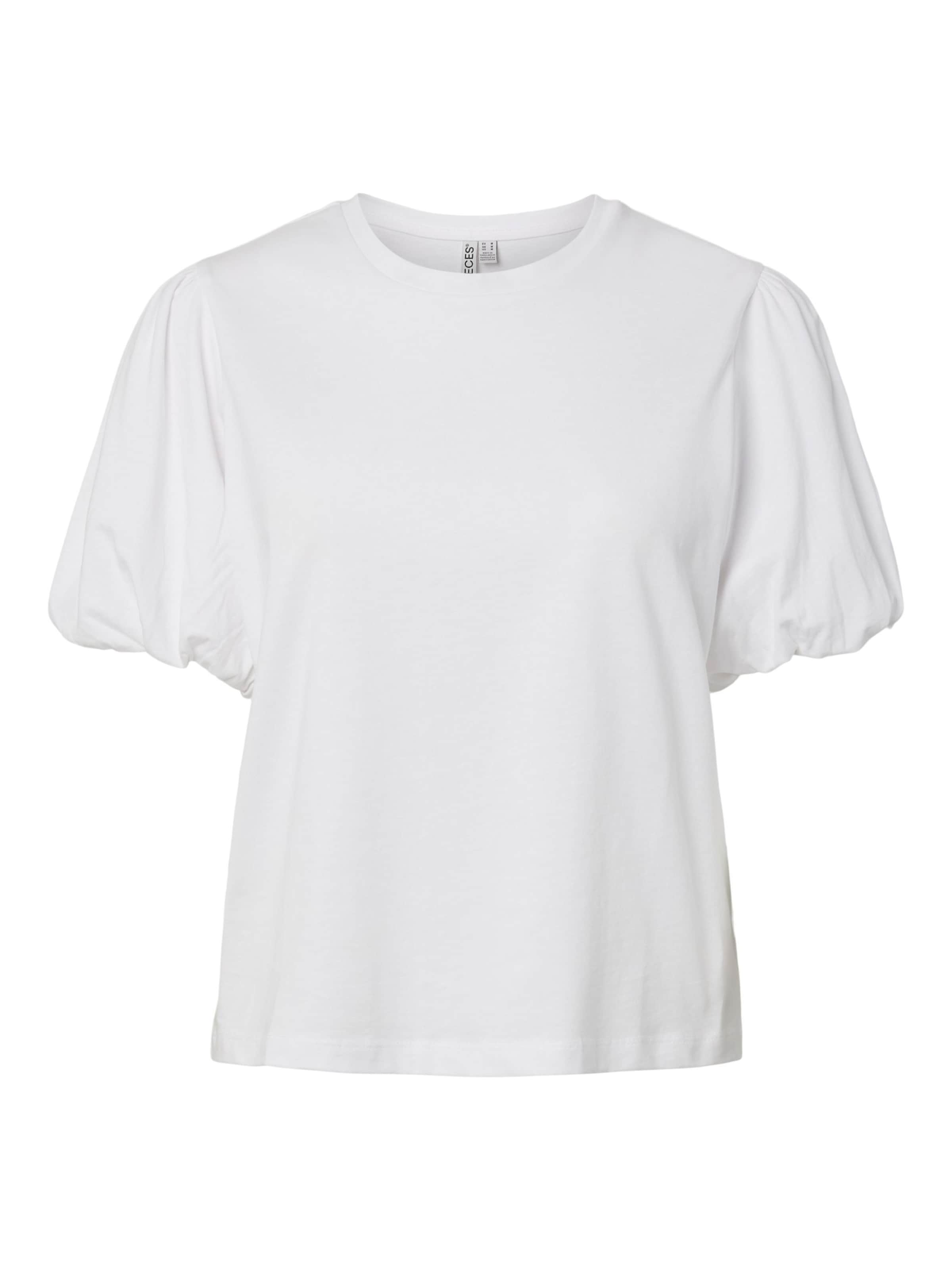 PIECES Shirt in Wit: voorkant