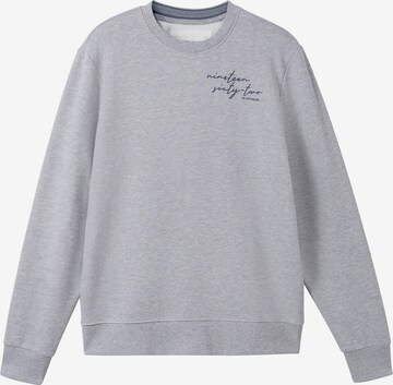 TOM TAILOR - Sweatshirt em cinzento: frente