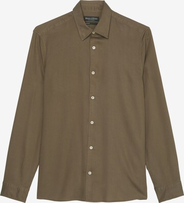 Marc O'Polo Button Up Shirt in Brown: front