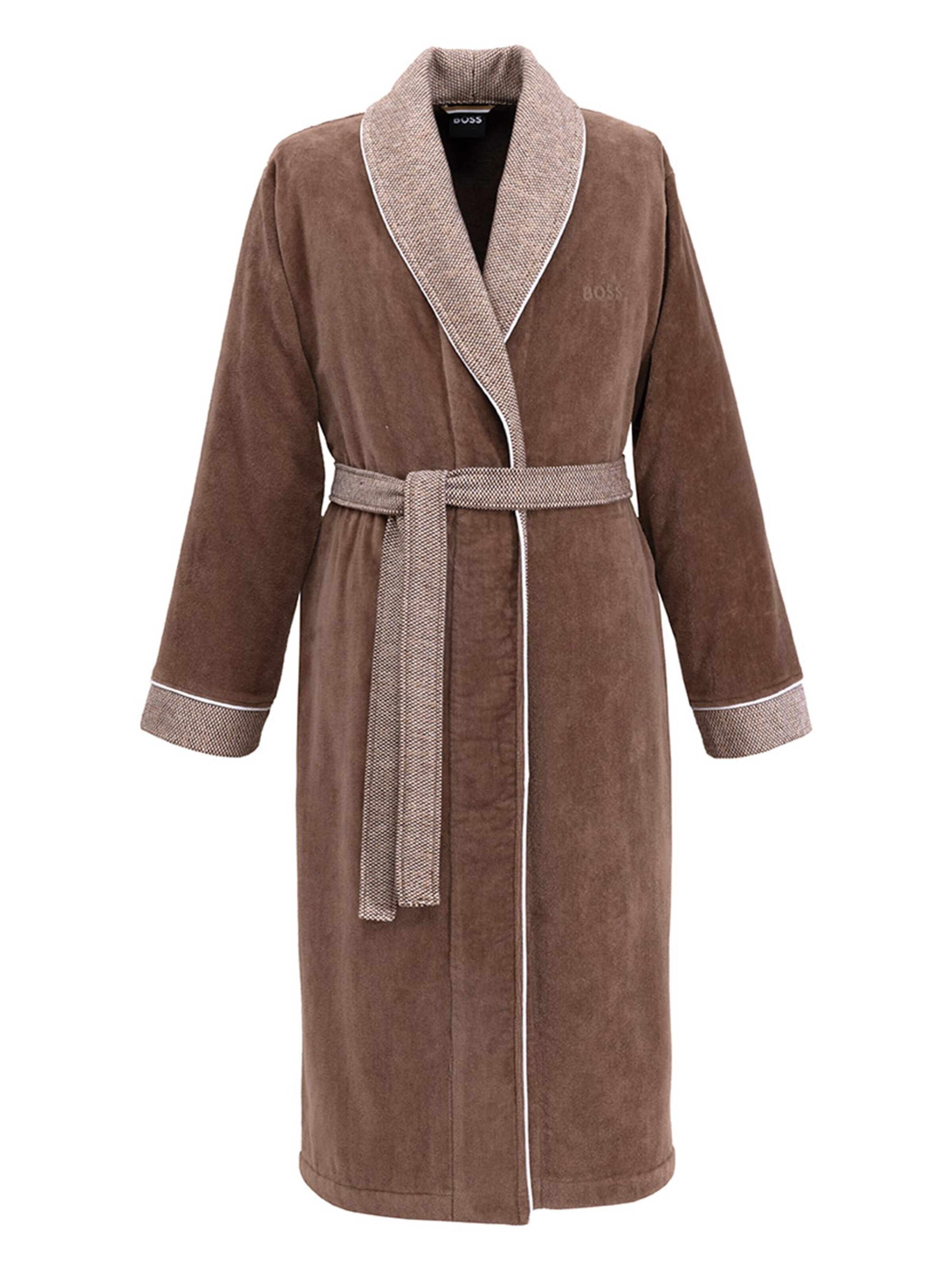 BOSS Home Long Bathrobe 'LORD' in Beige: front