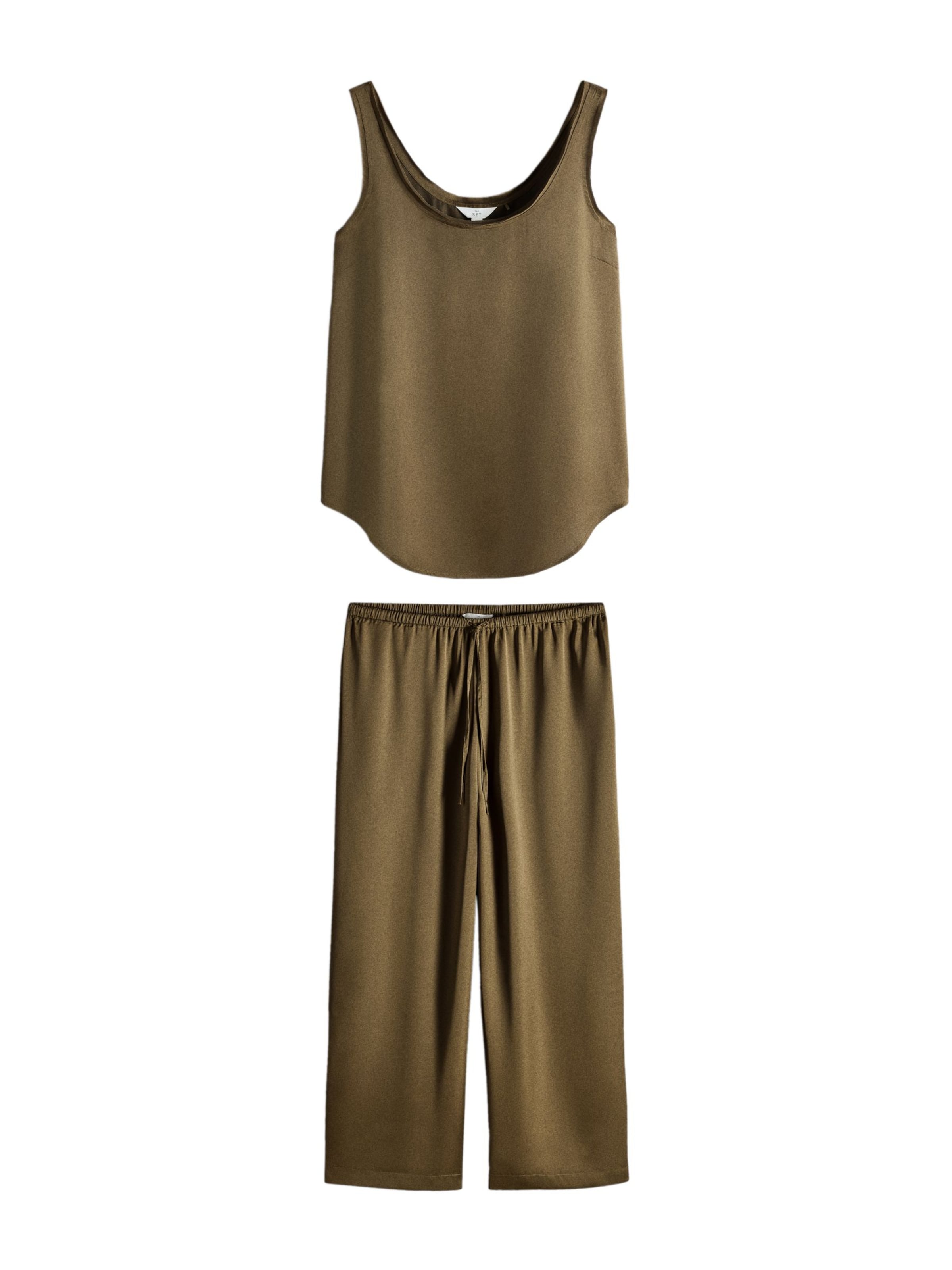 Pantalons de tailleur The Set en vert : devant