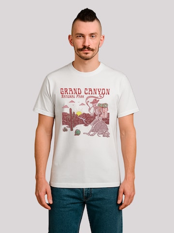 T-Shirt 'US National Parks Grand Canyon Sunrise' F4NT4STIC en blanc : devant
