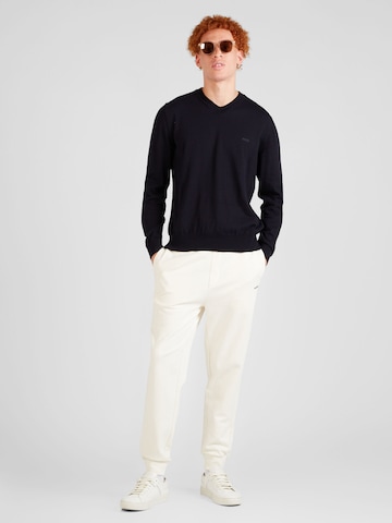 HUGO - Tapered Calças 'Dayote' em branco