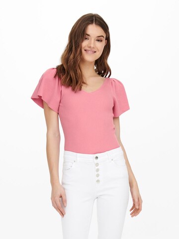 Pull-over ONLY en rose : devant