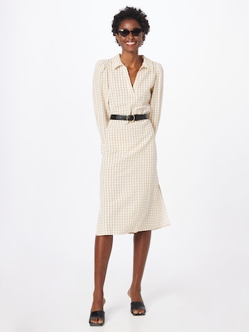 Monki Shirt Dress in Beige