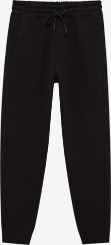 Pull&Bear Дънки Tapered Leg Панталон в черно: отпред