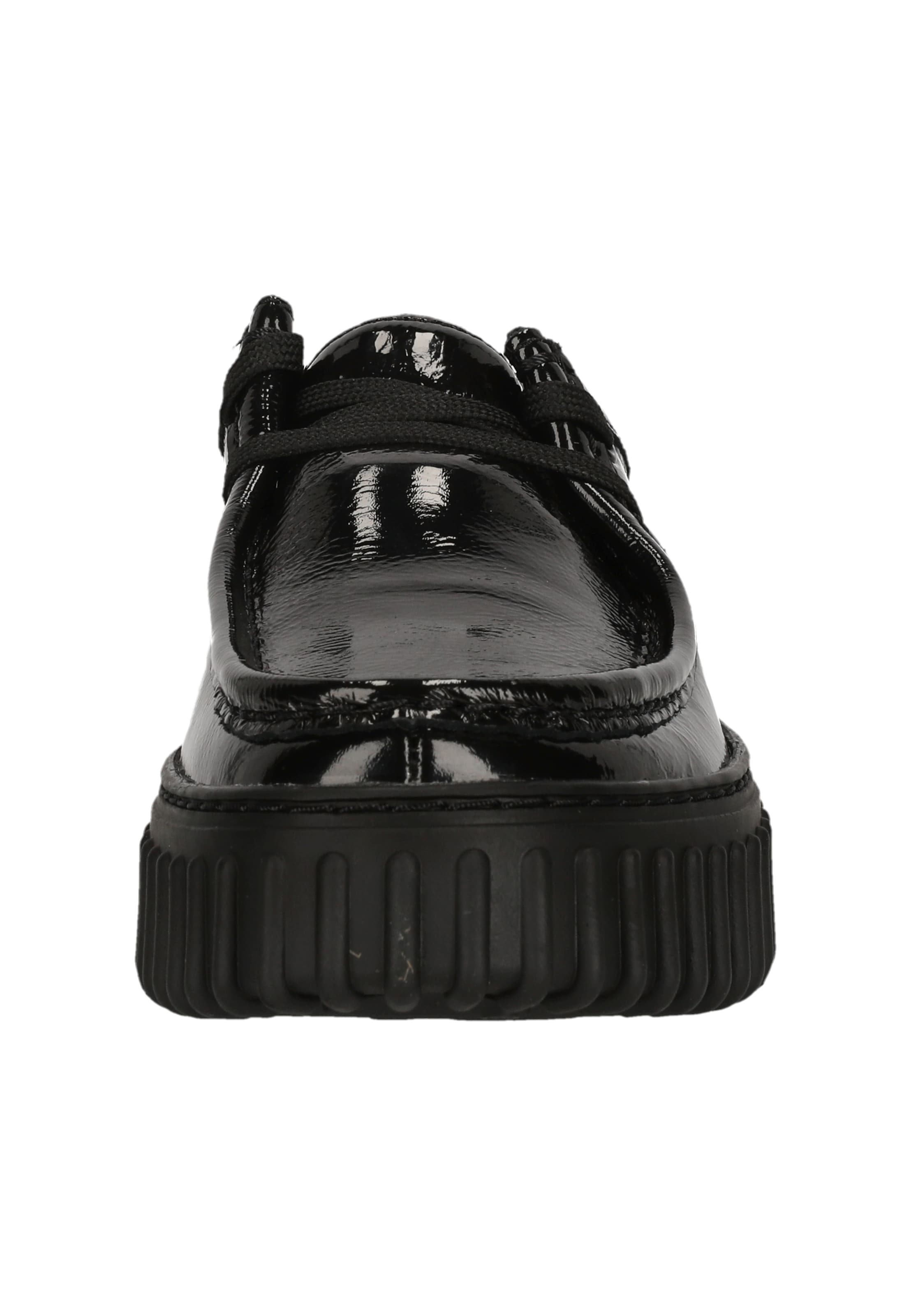 CLARKS Veterschoen 'Torhill Bee Black Pat' in Zwart